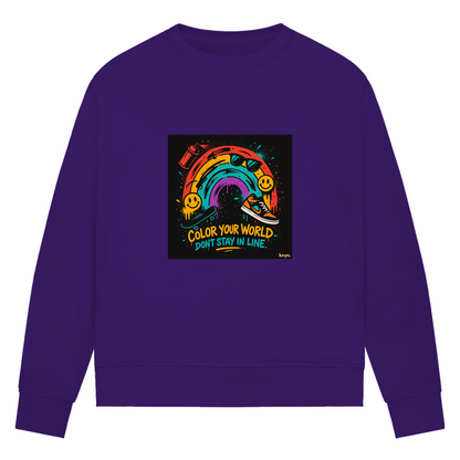 Damen Premium Bio Sweatshirt Color Your World
