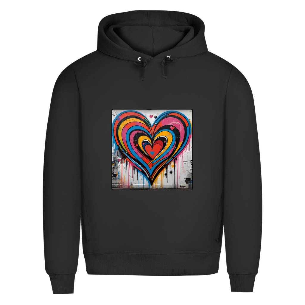 Herren Premium Bio Hoodie Heartcore