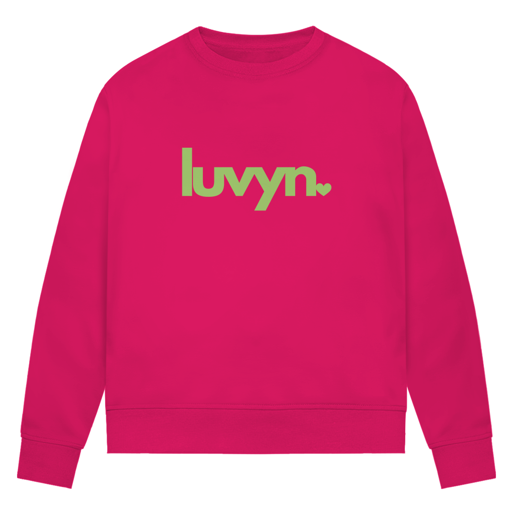 Damen Premium Bio Sweatshirt LUVYN LIME
