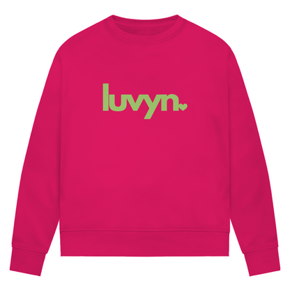 Damen Premium Bio Sweatshirt LUVYN LIME