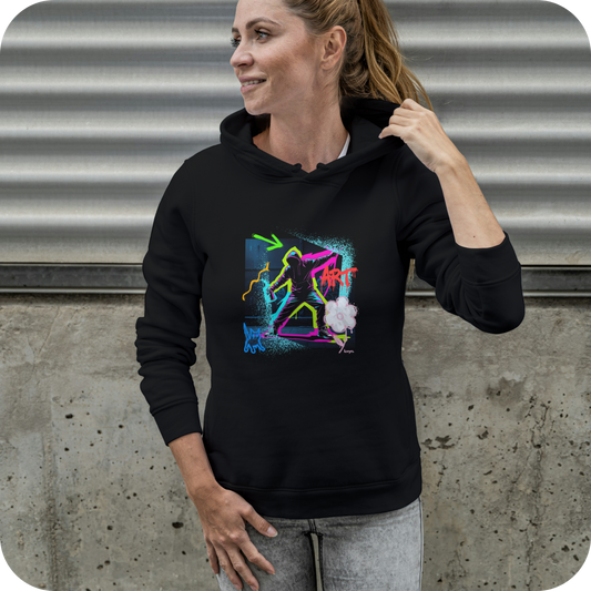 Damen Premium Bio Hoodie Graffiti Guy