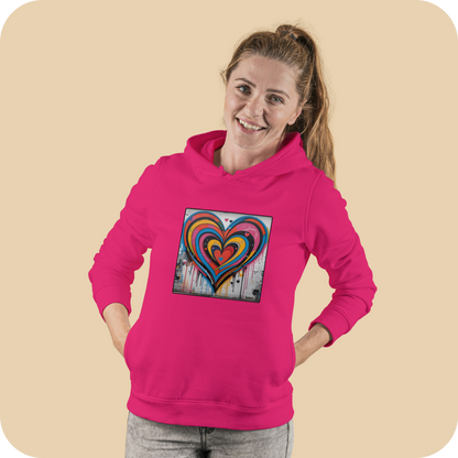 Damen Premium Bio Hoodie Heartcore