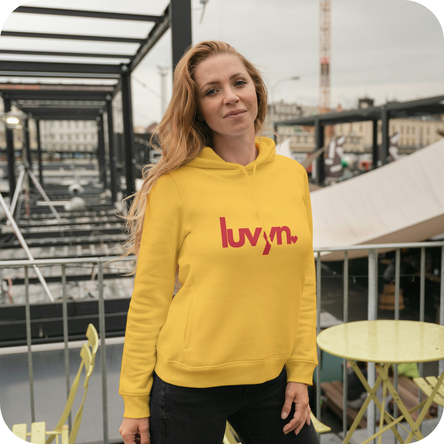 Damen Premium Bio Hoodie LUVYN RED