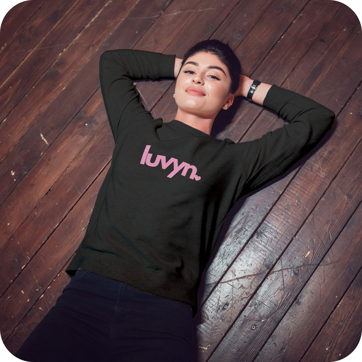 Damen Premium Bio Sweatshirt LUVYN PINK