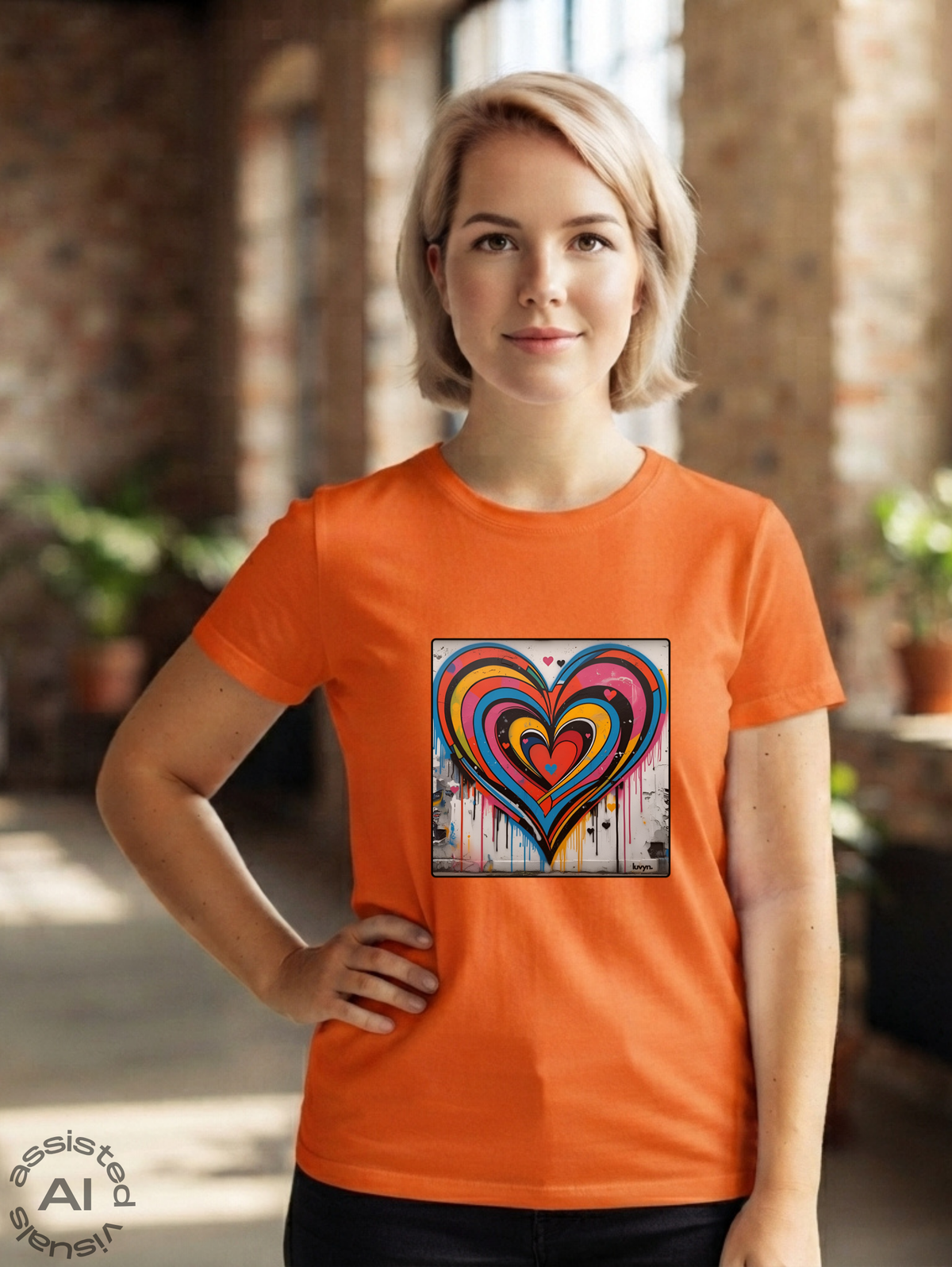 Damen Premium Bio T-Shirt Heartcore