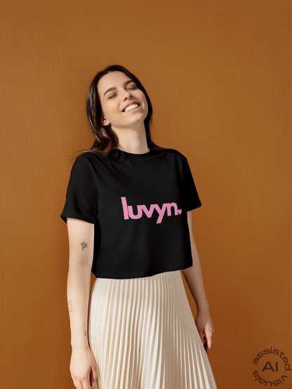 Damen Short Oversize Crop Top LUVYN PINK