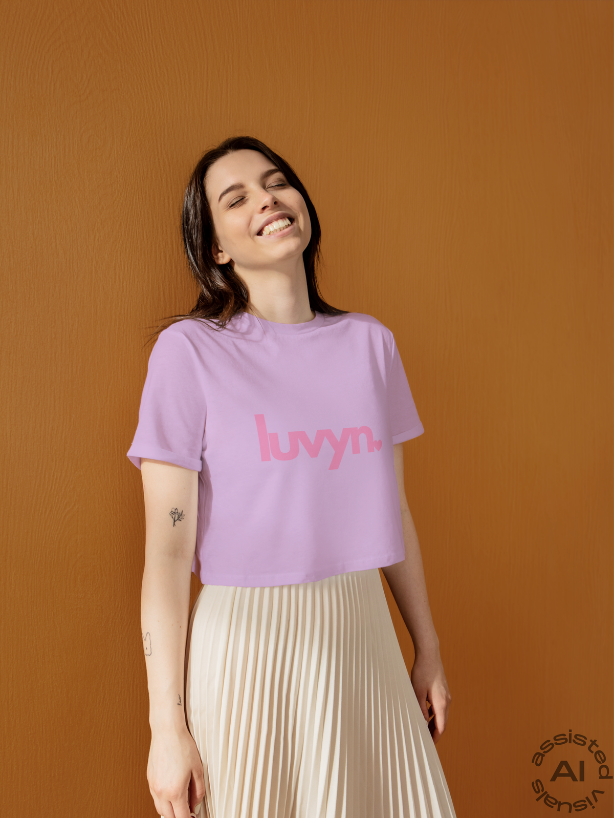 Damen Short Oversize Crop Top LUVYN PINK