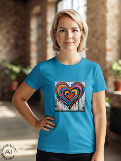 Damen Premium Bio T-Shirt Heartcore