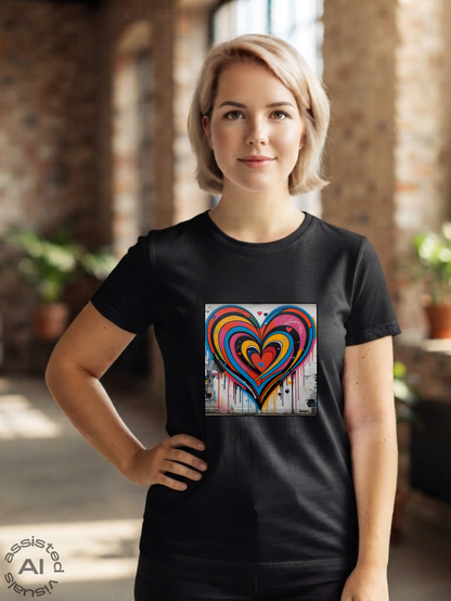 Damen Premium Bio T-Shirt Heartcore