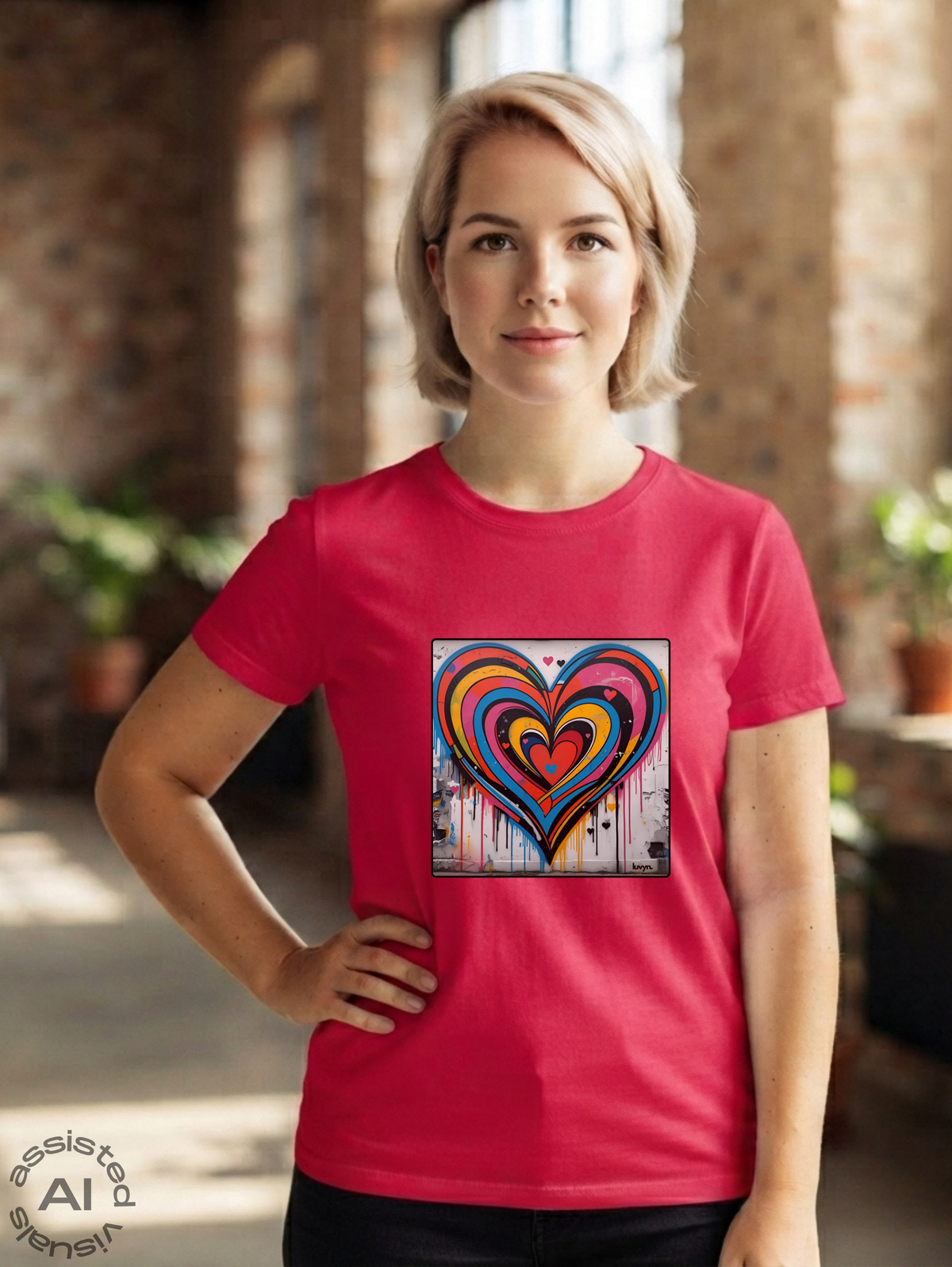 Damen Premium Bio T-Shirt Heartcore