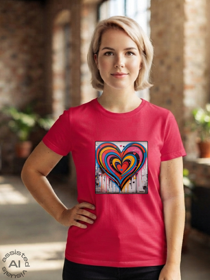 Damen Premium Bio T-Shirt Heartcore