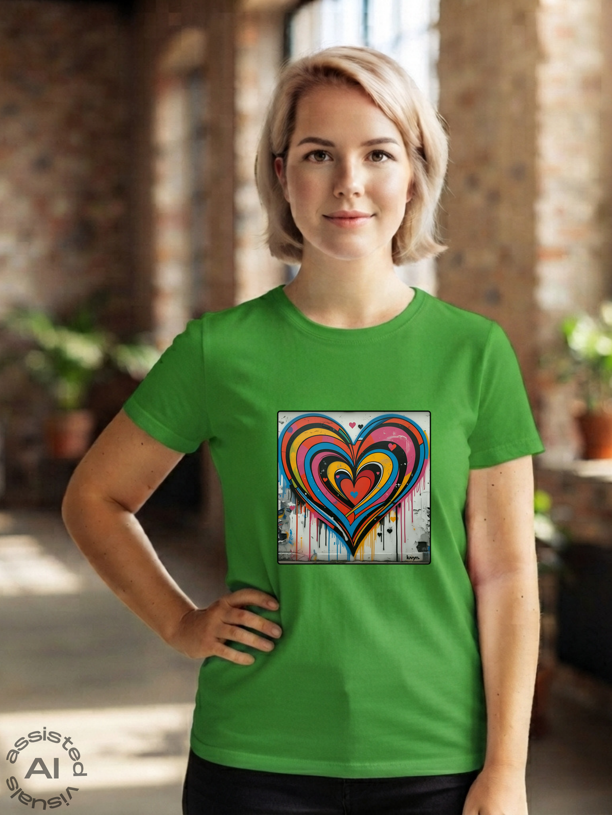 Damen Premium Bio T-Shirt Heartcore