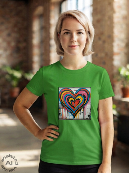 Damen Premium Bio T-Shirt Heartcore