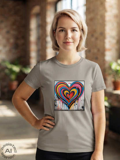 Damen Premium Bio T-Shirt Heartcore
