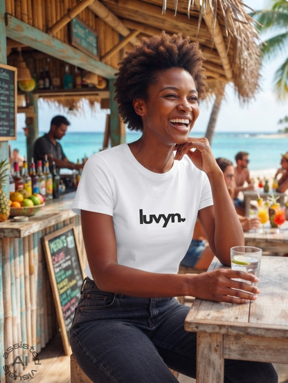 Damen Premium Bio T-Shirt LUVYN BLACK