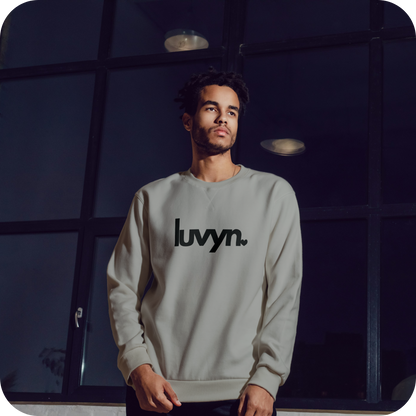 Herren Premium Bio Sweatshirt LUVYN BLACK