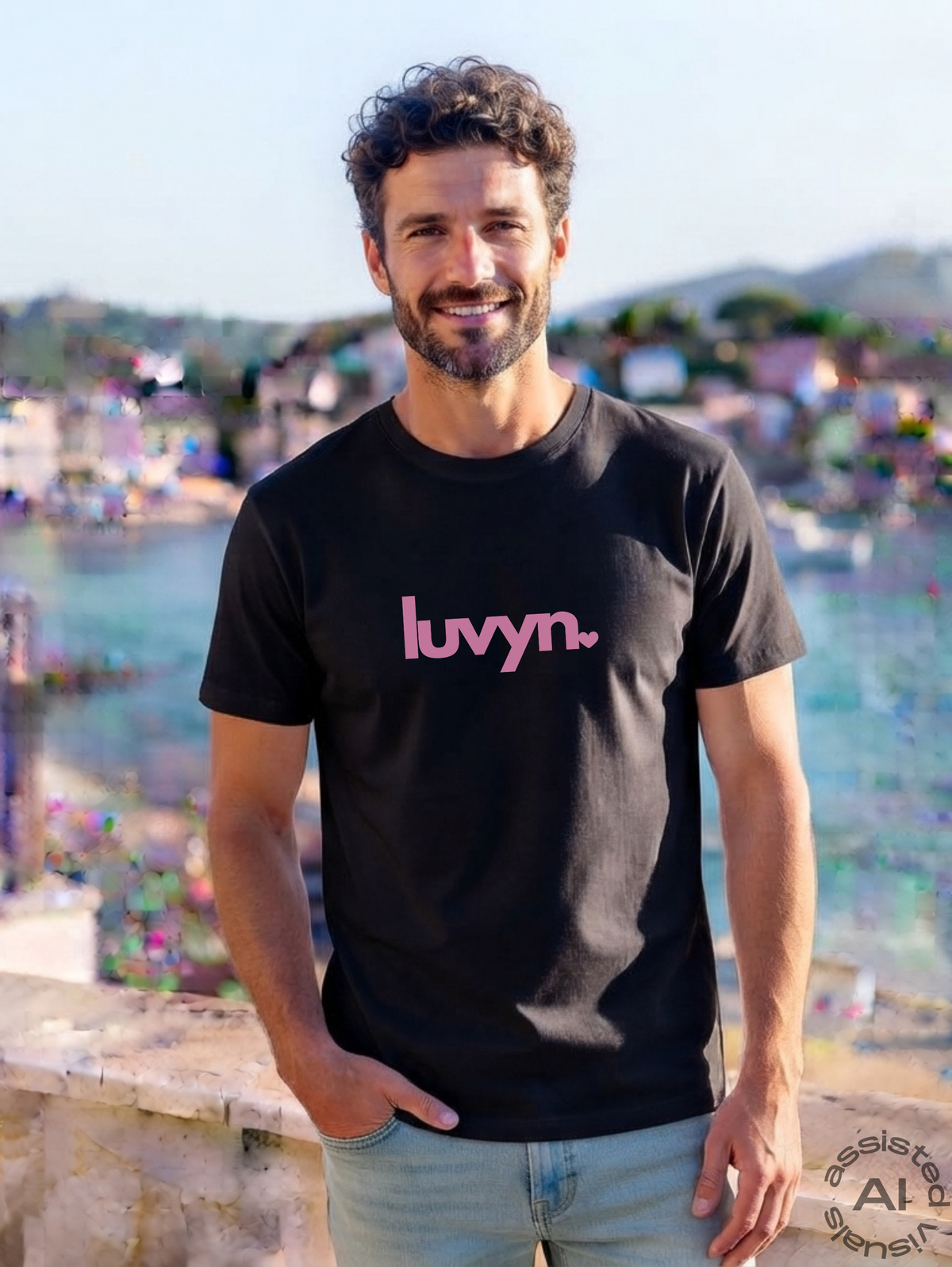 Herren Premium Bio T-Shirt LUVYN PINK