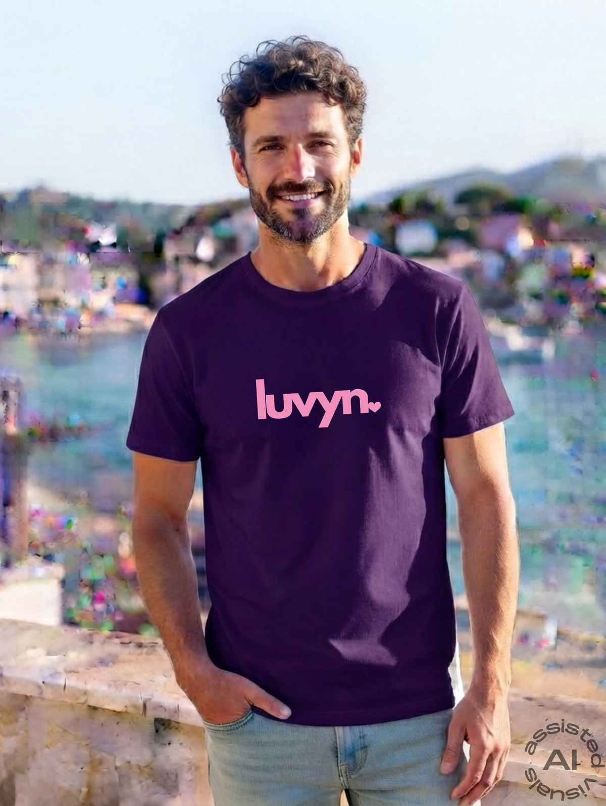 Herren Premium Bio T-Shirt LUVYN PINK
