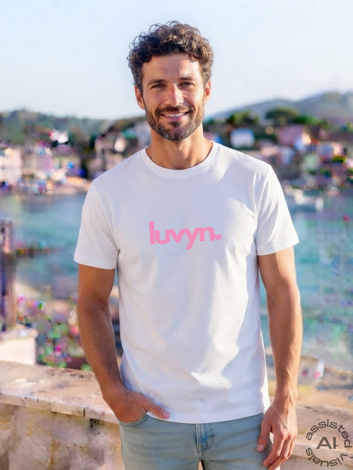 Herren Premium Bio T-Shirt LUVYN PINK