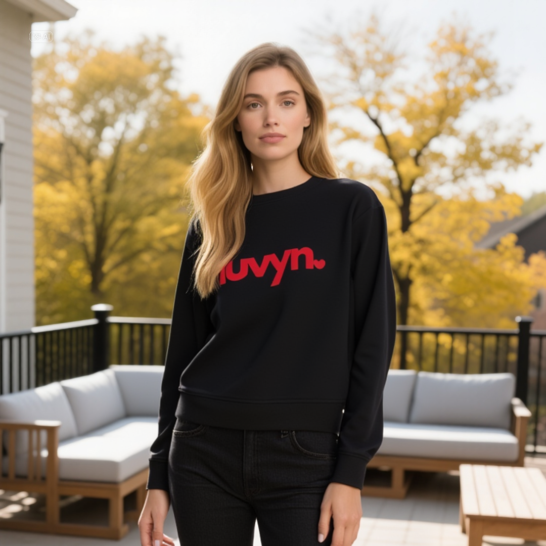 Damen Premium Bio Sweatshirt LUVYN RED