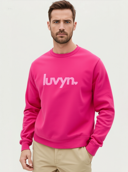 Herren Premium Bio Sweatshirt LUVYN PINK