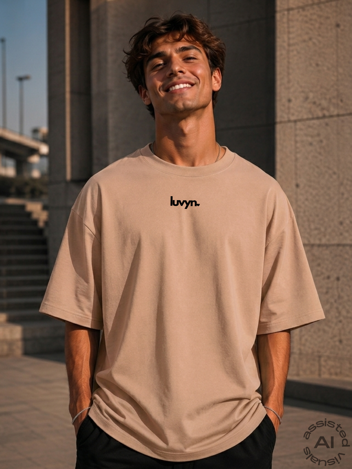 Oversize Premium T-Shirt LUVYN BLACK