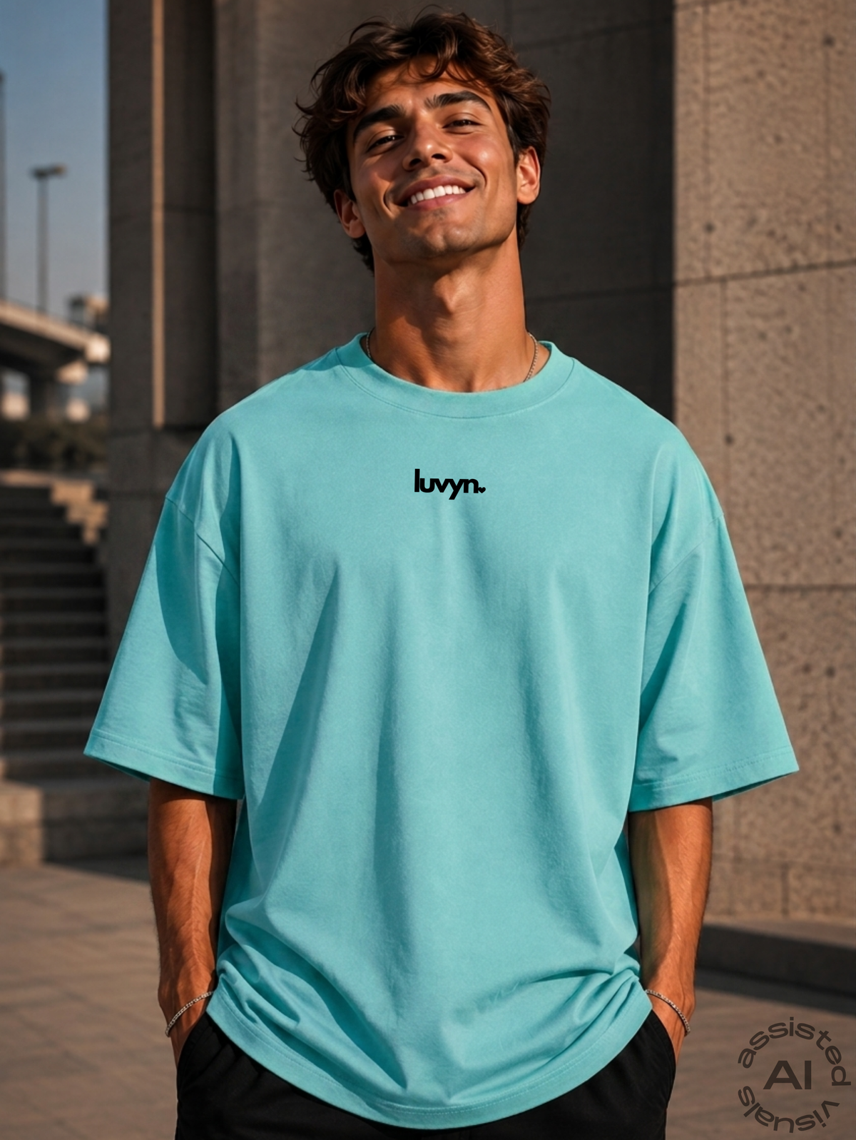 Oversize Premium T-Shirt LUVYN BLACK