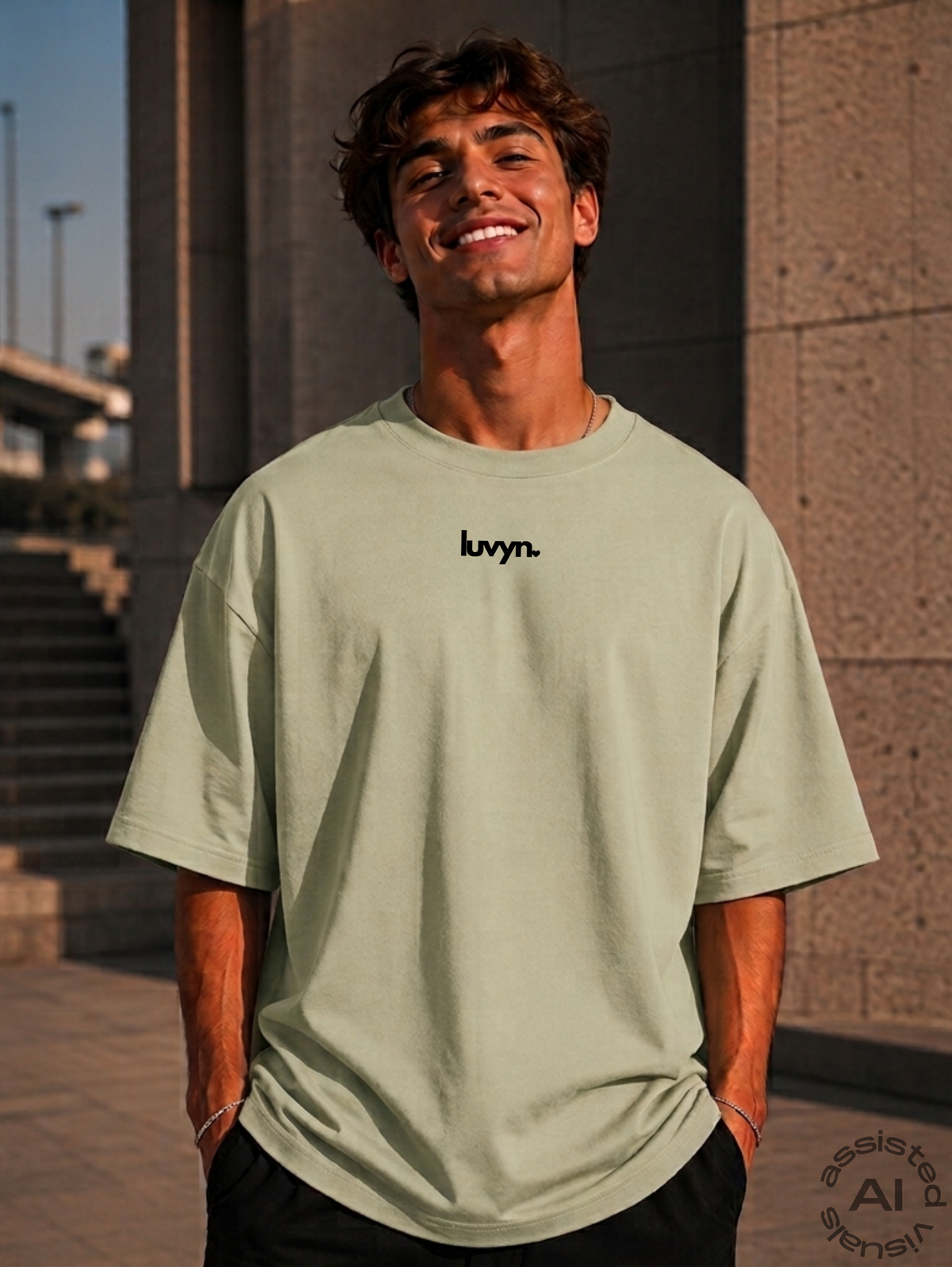 Oversize Premium T-Shirt LUVYN BLACK