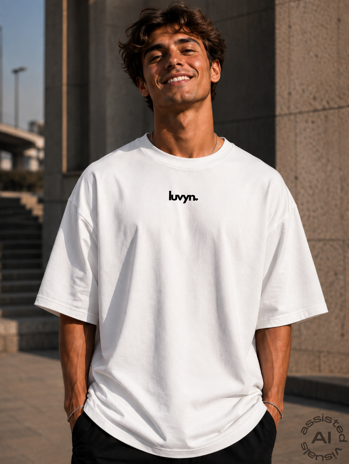 Oversize Premium T-Shirt LUVYN BLACK