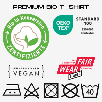 Herren Premium Bio T-Shirt Heartcore