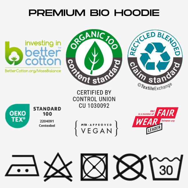 Damen Premium Bio Hoodie Heartcore