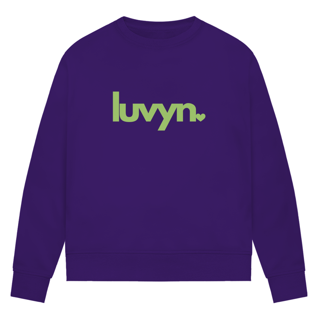 Damen Premium Bio Sweatshirt LUVYN LIME