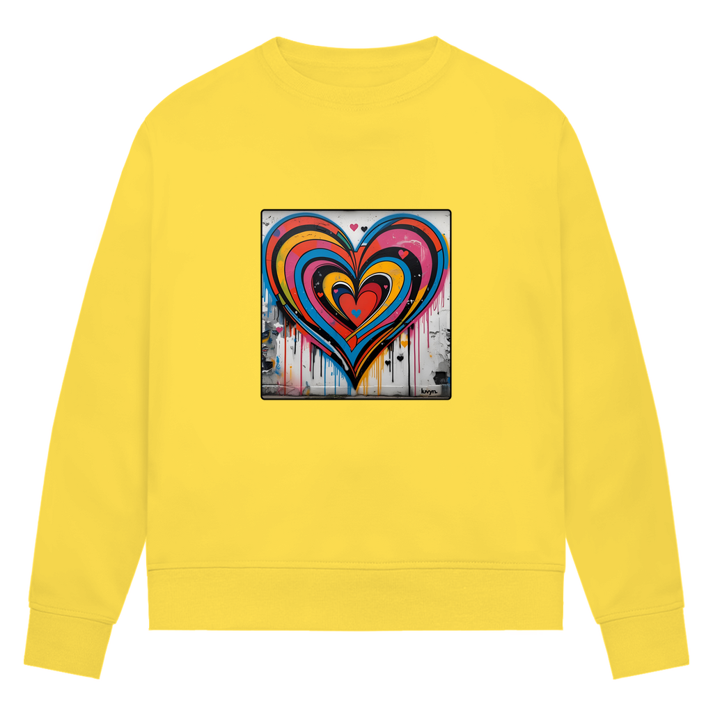 Damen Premium Bio Sweatshirt Heartcore