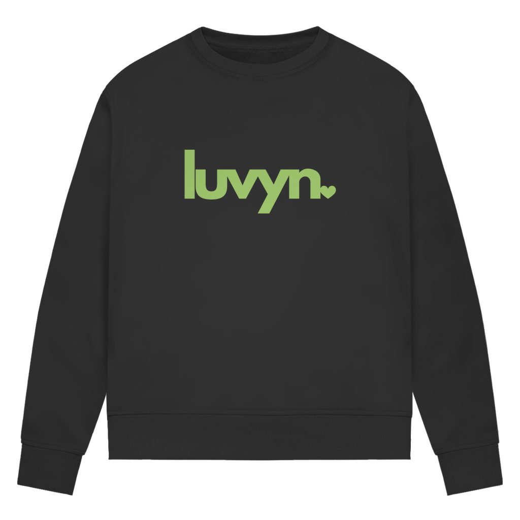 Damen Premium Bio Sweatshirt LUVYN LIME