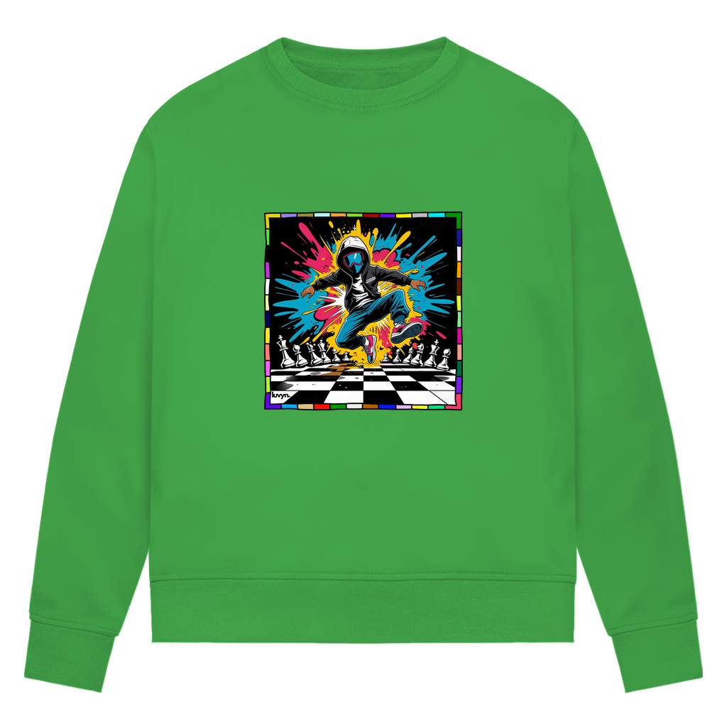 Damen Premium Bio Sweatshirt Chess Splash