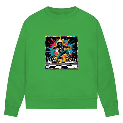 Damen Premium Bio Sweatshirt Chess Splash