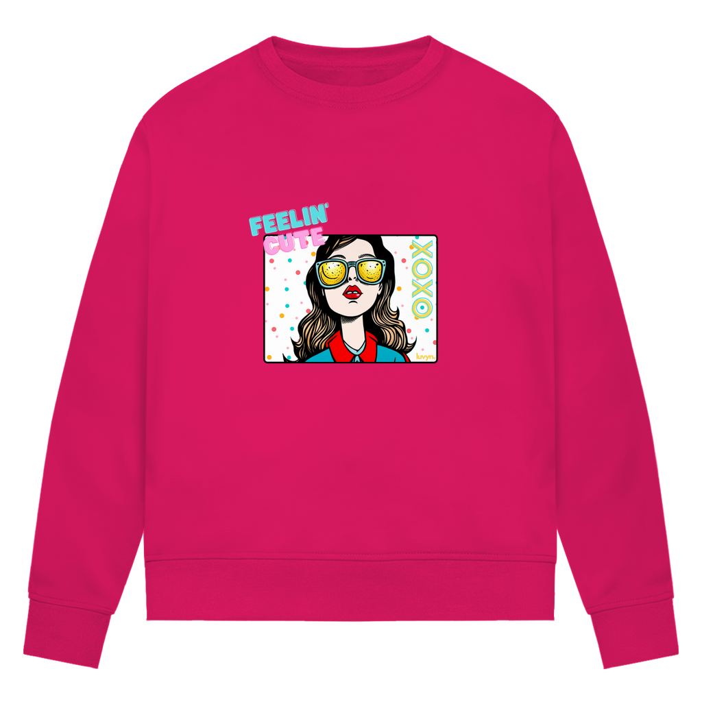 Damen Premium Bio Sweatshirt Feelin´Cute