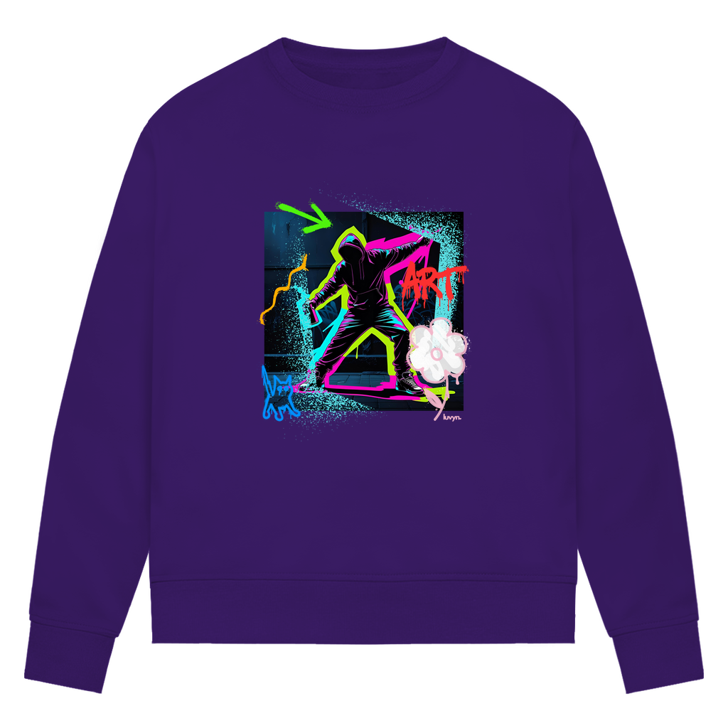 Damen Premium Bio Sweatshirt Graffiti Guy