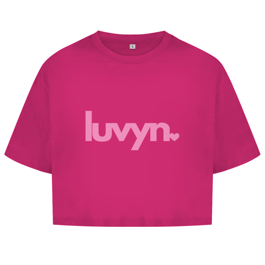 Damen Oversize Crop Top LUVYN PINK