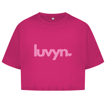 Damen Oversize Crop Top LUVYN PINK