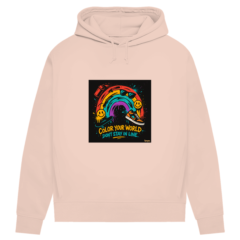 Damen Premium Bio Hoodie Color Your World