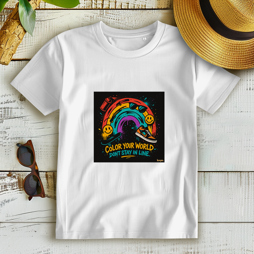 Damen Premium Bio T-Shirt Color Your World