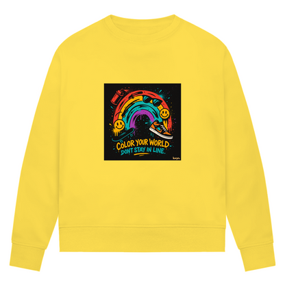 Damen Premium Bio Sweatshirt Color Your World