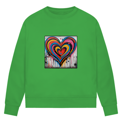 Damen Premium Bio Sweatshirt Heartcore