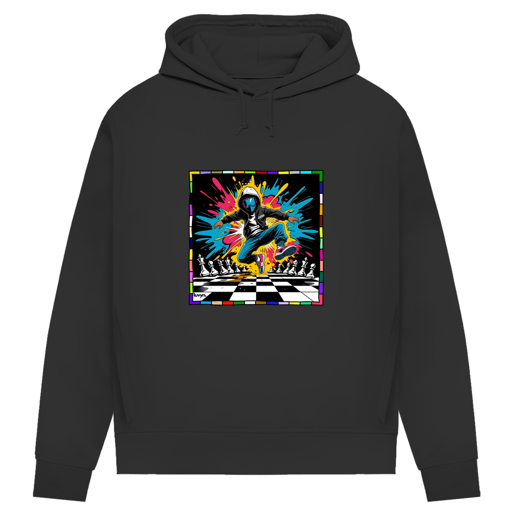 Damen Premium Bio Hoodie Chess Splash