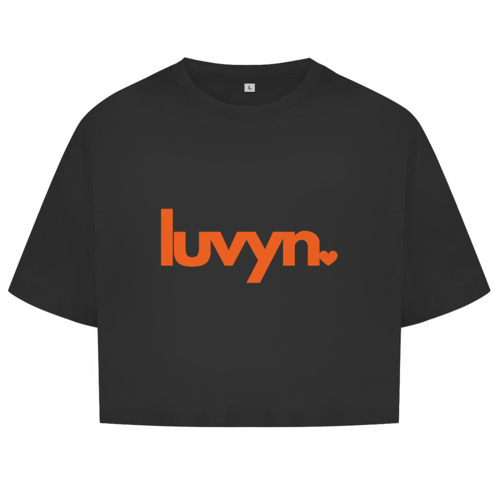 Damen Oversize Crop Top LUVYN ORANGE