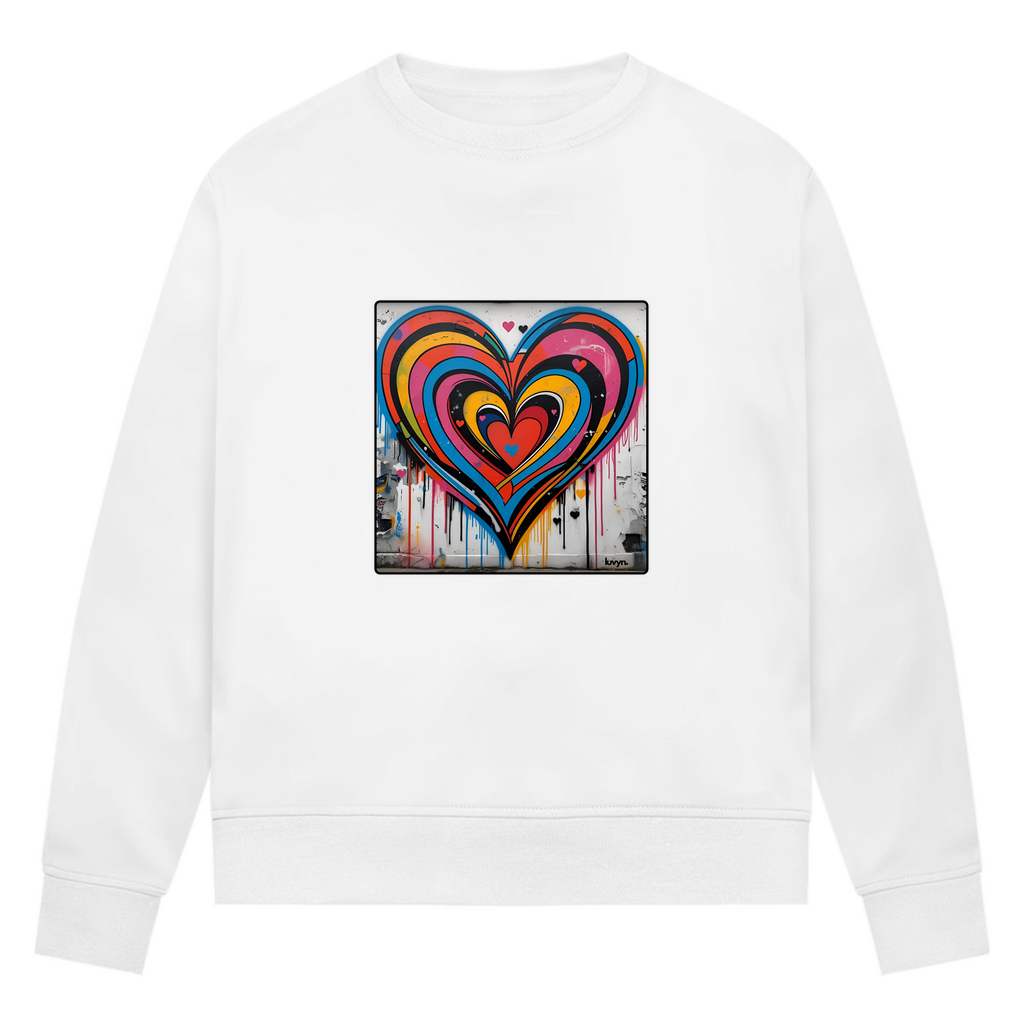 Damen Premium Bio Sweatshirt Heartcore