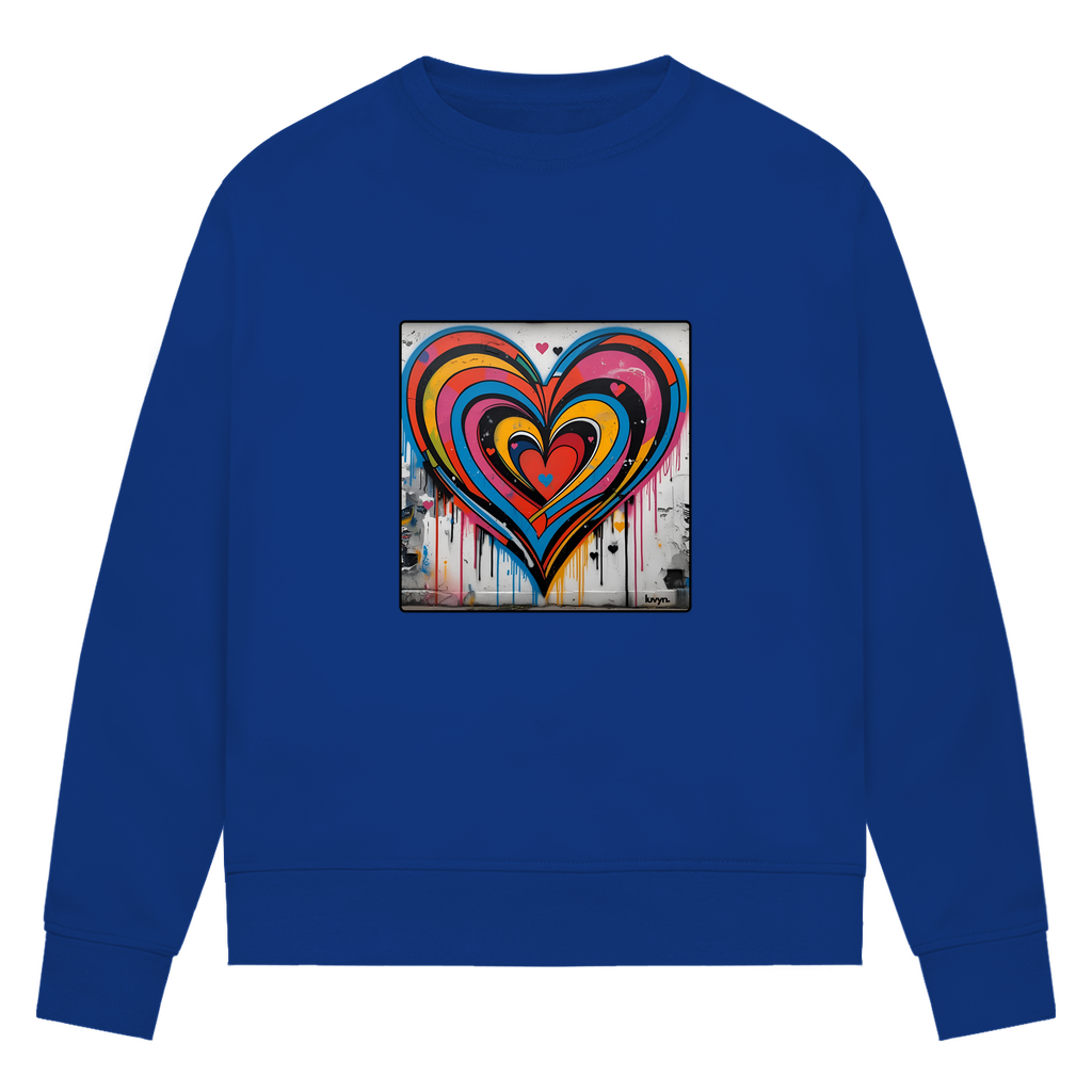 Damen Premium Bio Sweatshirt Heartcore