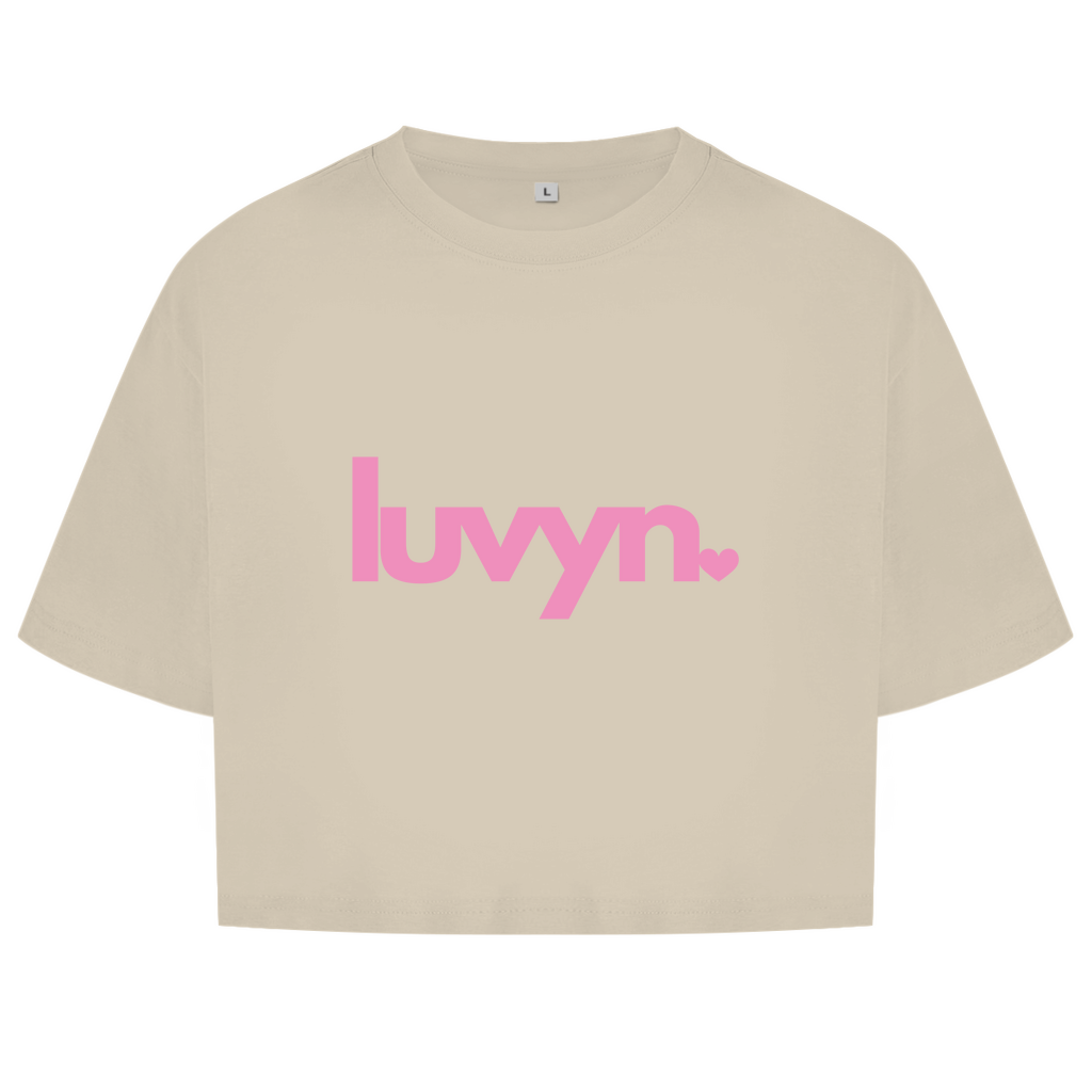 Damen Oversize Crop Top LUVYN PINK