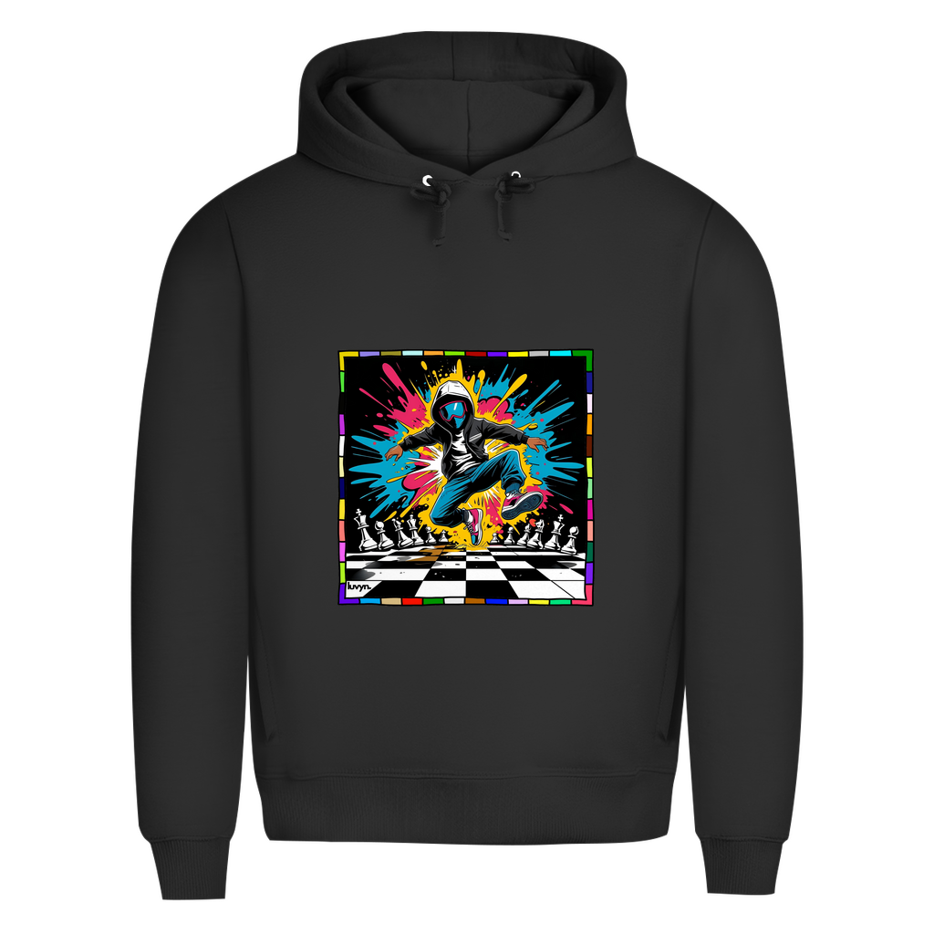 Herren Premium Bio Hoodie Chess Splash
